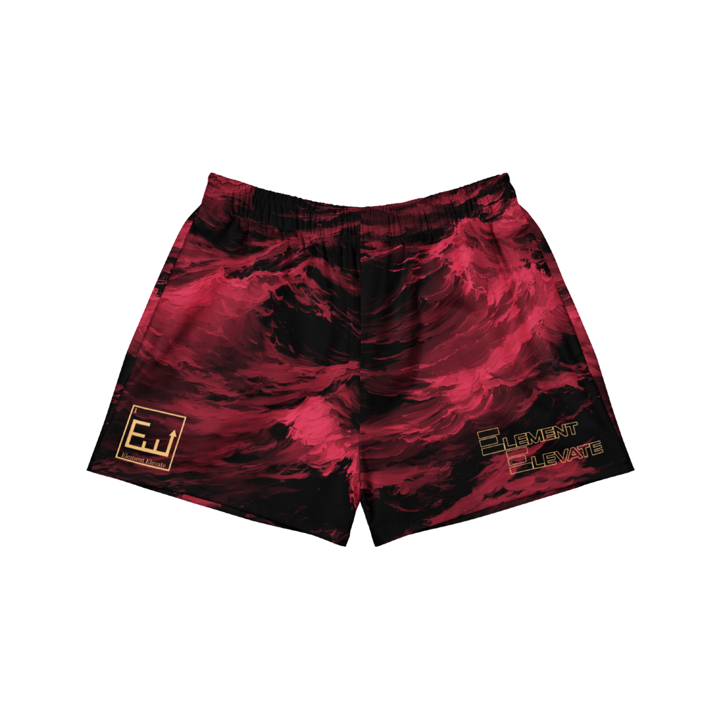 Red Waves - Athletic Shorts