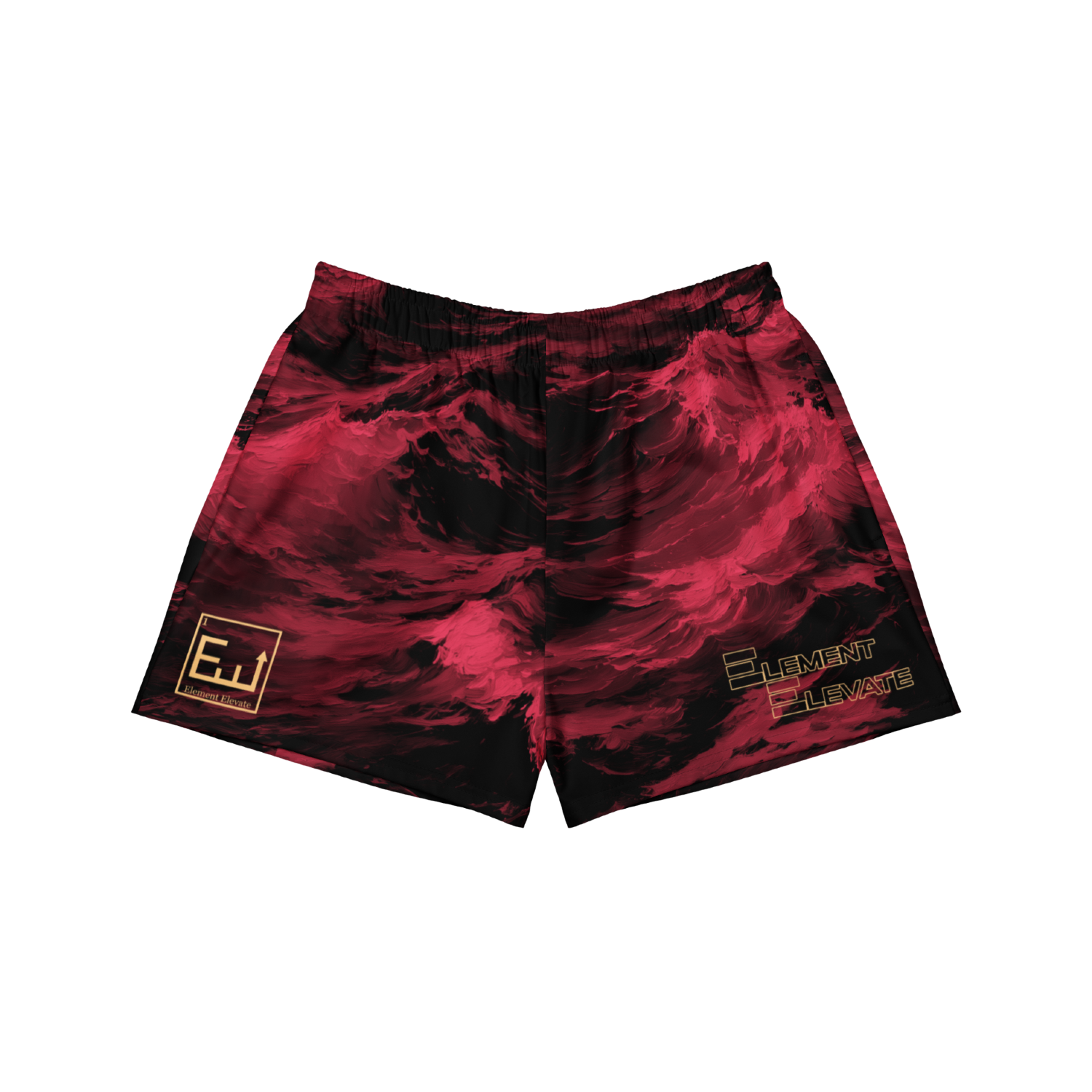 Red Waves - Athletic Shorts
